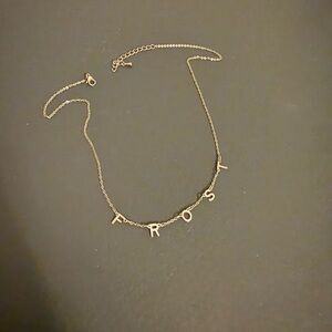 Silver Lettering FROST Chain Necklace - Women's Jewelry